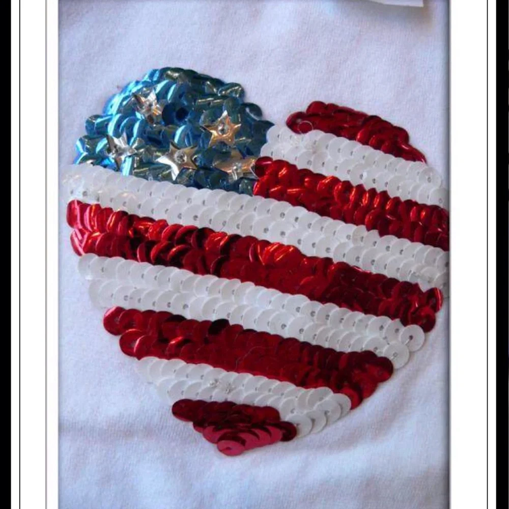 THREE WISHES Toddler Girls Boutique LOVE USA July 4th BLING Set 4T